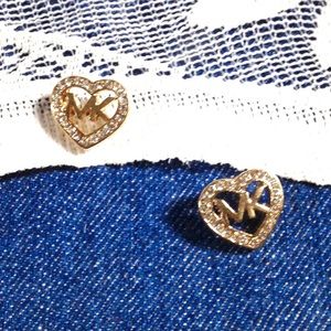 3 items free shipping shipping Mk crystal earrings